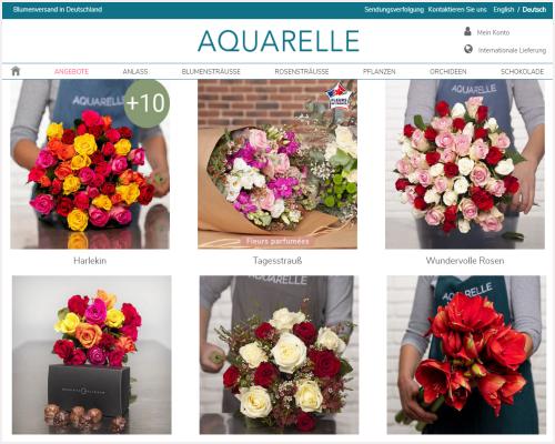 Blumenversand Anbieter Aquarelle - Preisgnstig Blumen verschicken