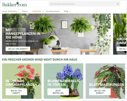 Bakker Blumen & Pflanzen Versand direkt aus Holland - Bakker im Test-Vergleich mit der Note:Gut ausgezeichnet - Preisgünstig Pflanzen bestellen